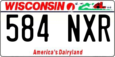 WI license plate 584NXR