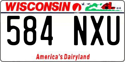 WI license plate 584NXU