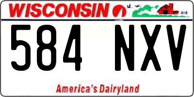 WI license plate 584NXV