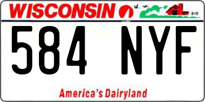 WI license plate 584NYF
