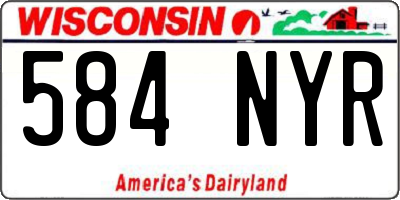 WI license plate 584NYR