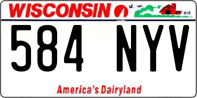 WI license plate 584NYV