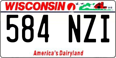 WI license plate 584NZI