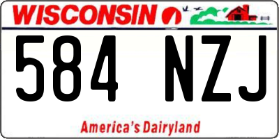 WI license plate 584NZJ