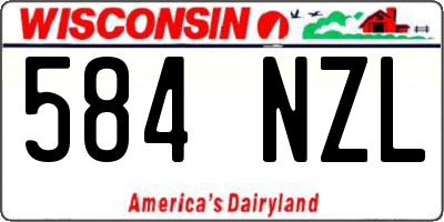 WI license plate 584NZL