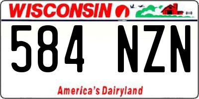WI license plate 584NZN