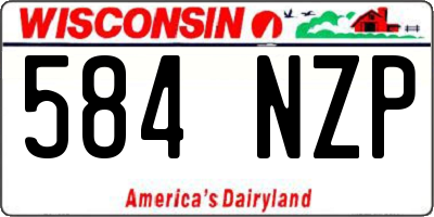WI license plate 584NZP
