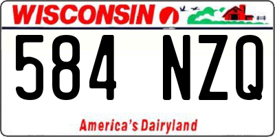 WI license plate 584NZQ