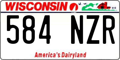 WI license plate 584NZR