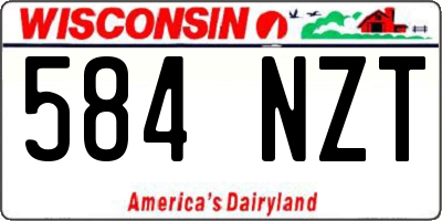 WI license plate 584NZT