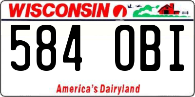 WI license plate 584OBI