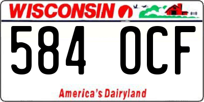 WI license plate 584OCF