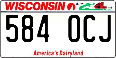 WI license plate 584OCJ
