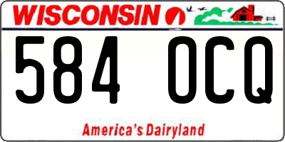 WI license plate 584OCQ