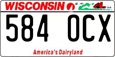 WI license plate 584OCX