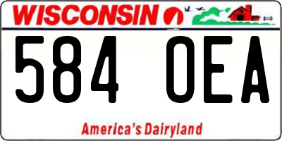 WI license plate 584OEA