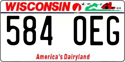 WI license plate 584OEG