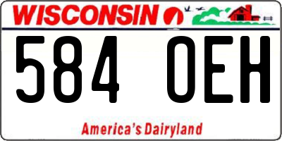 WI license plate 584OEH