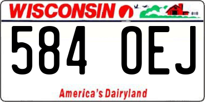 WI license plate 584OEJ
