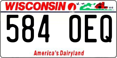 WI license plate 584OEQ