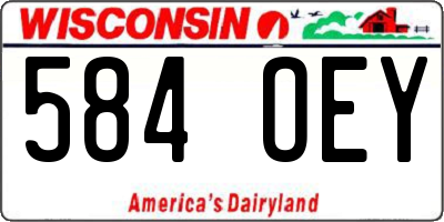WI license plate 584OEY
