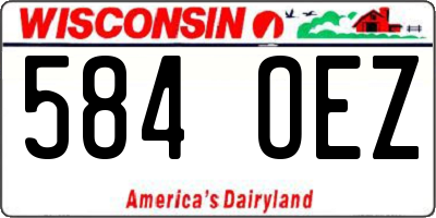 WI license plate 584OEZ