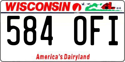 WI license plate 584OFI