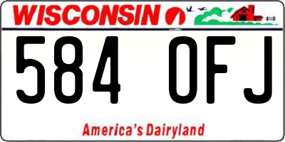 WI license plate 584OFJ