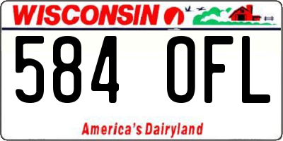 WI license plate 584OFL