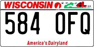 WI license plate 584OFQ