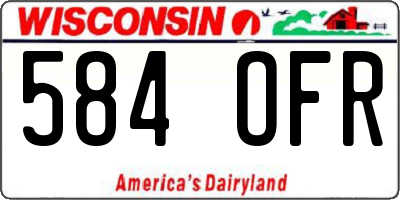 WI license plate 584OFR