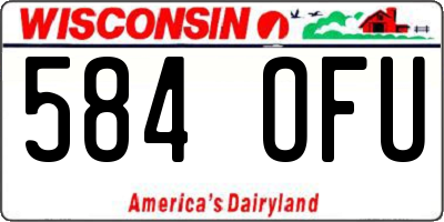 WI license plate 584OFU