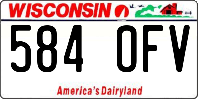WI license plate 584OFV