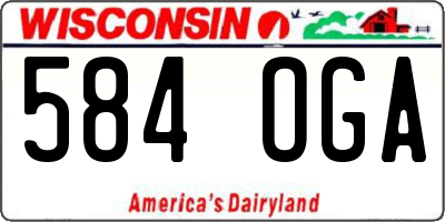 WI license plate 584OGA