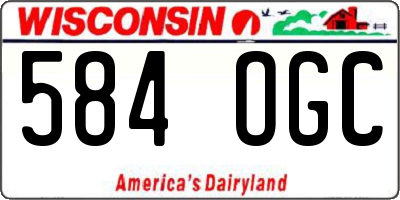 WI license plate 584OGC