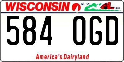 WI license plate 584OGD