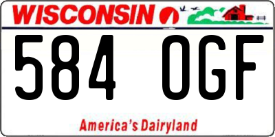 WI license plate 584OGF