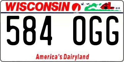WI license plate 584OGG