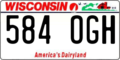 WI license plate 584OGH