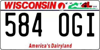 WI license plate 584OGI