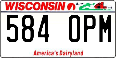 WI license plate 584OPM