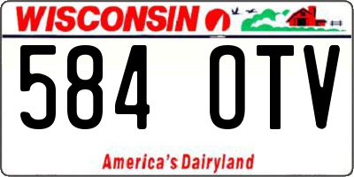 WI license plate 584OTV