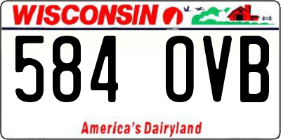 WI license plate 584OVB