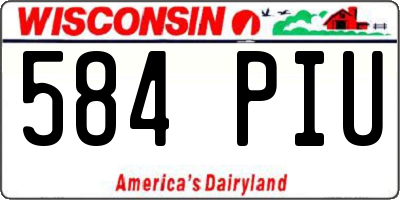 WI license plate 584PIU