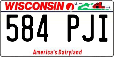 WI license plate 584PJI