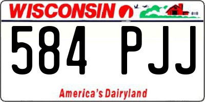 WI license plate 584PJJ