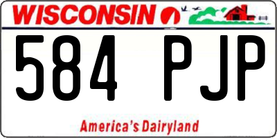 WI license plate 584PJP