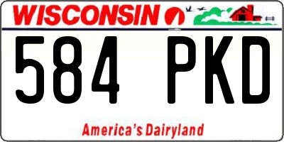 WI license plate 584PKD