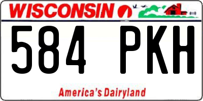 WI license plate 584PKH