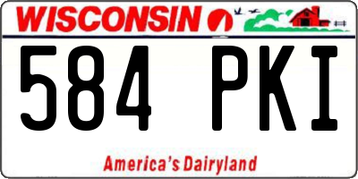 WI license plate 584PKI